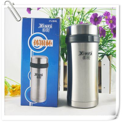 【直銷鑫發(fā)本色不銹鋼休閑廣告促銷保溫過濾茶水直身杯子印字 350ML】價格,廠家,圖片,保溫杯、保溫桶,溫州雪峰工藝禮品-
